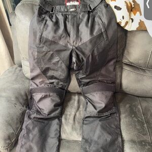 BiLT Padded Motorcycle Pants Mens 32  Black Armored Vented Riding Gear zip ankle